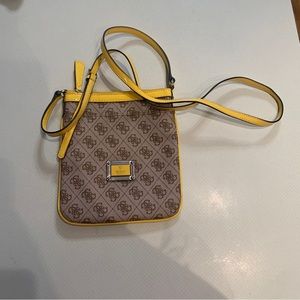 Guess Skya mini crossbody bag in yellow